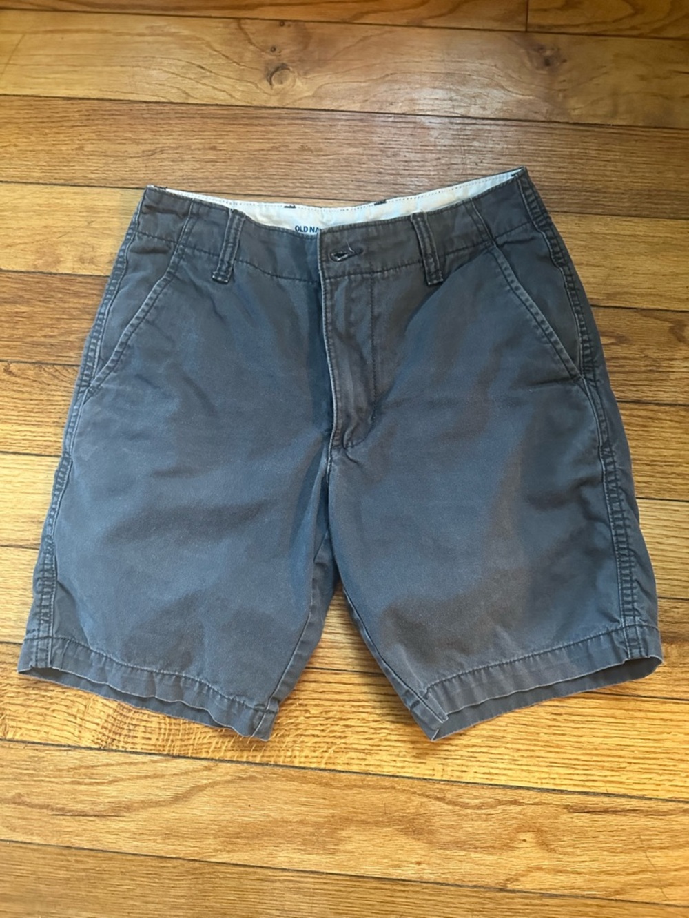 Old Navy Men's Slate Flat Front Chino Shorts